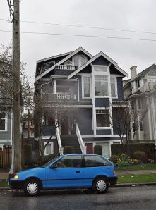 New housing in a pre-1914 style half a block from The Drive. This building has four units.