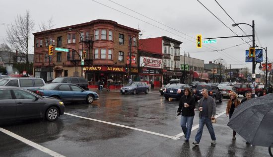 Rain, Commercial Drive, Vancouver
