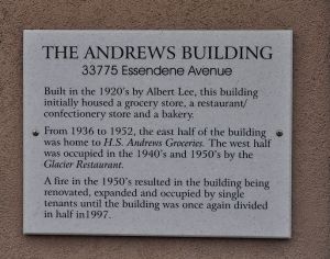 Historic plaque, downtown Abbotsford 