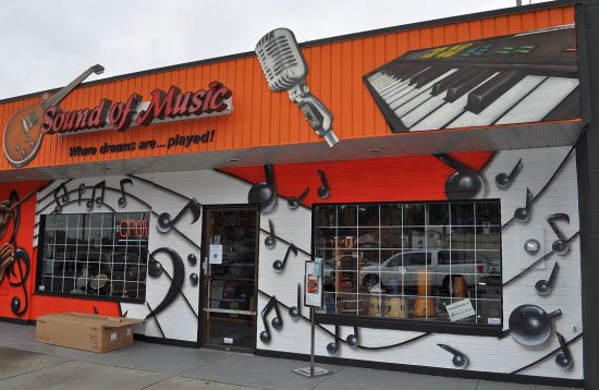 Music store, downtown Abbotsford