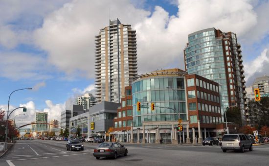 Kingsway, looking west from Nelson, Burnaby, B.C.
