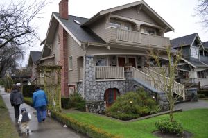 Larch Street: two units accessible from the main floor, one from the ground floor. 