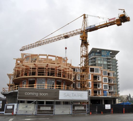 High-density mixed-use development,  Johnston Road at Thrift