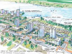 A rendering of the future Moody Centre development zone from the Port Moody draft OCP