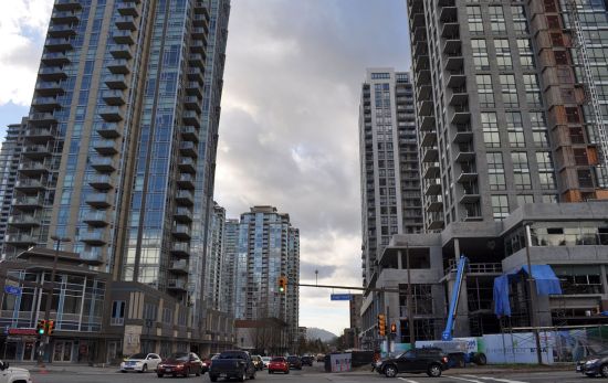 Pinetree at Glen, Coquitlam, November 2014, near the future terminus of the Evergreen Line