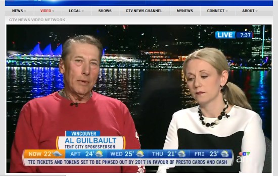 Maple Ridge mayor Nicole Read and homeless camp spokesman Al Guilbault