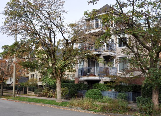 Recent medium-density housing, 10th Avenue near Ontario St.