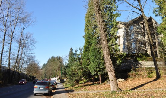 Medium density housing, early 2000s, with freeway view