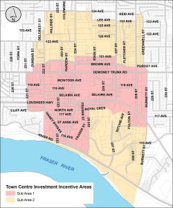 Maple Ridge's central area as defined on the municipal website