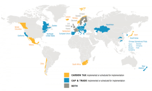 Carbon pricing programs worldwide in 2015, Grist.org