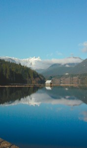 Mountainside reservoir; photo from 